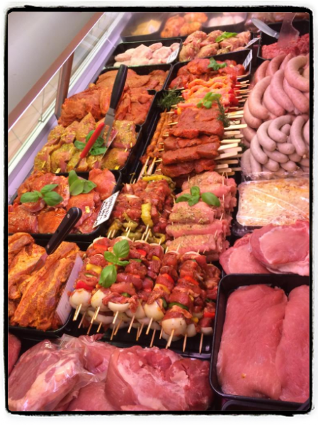 Thekenauslage Fleisch Thekenauslage